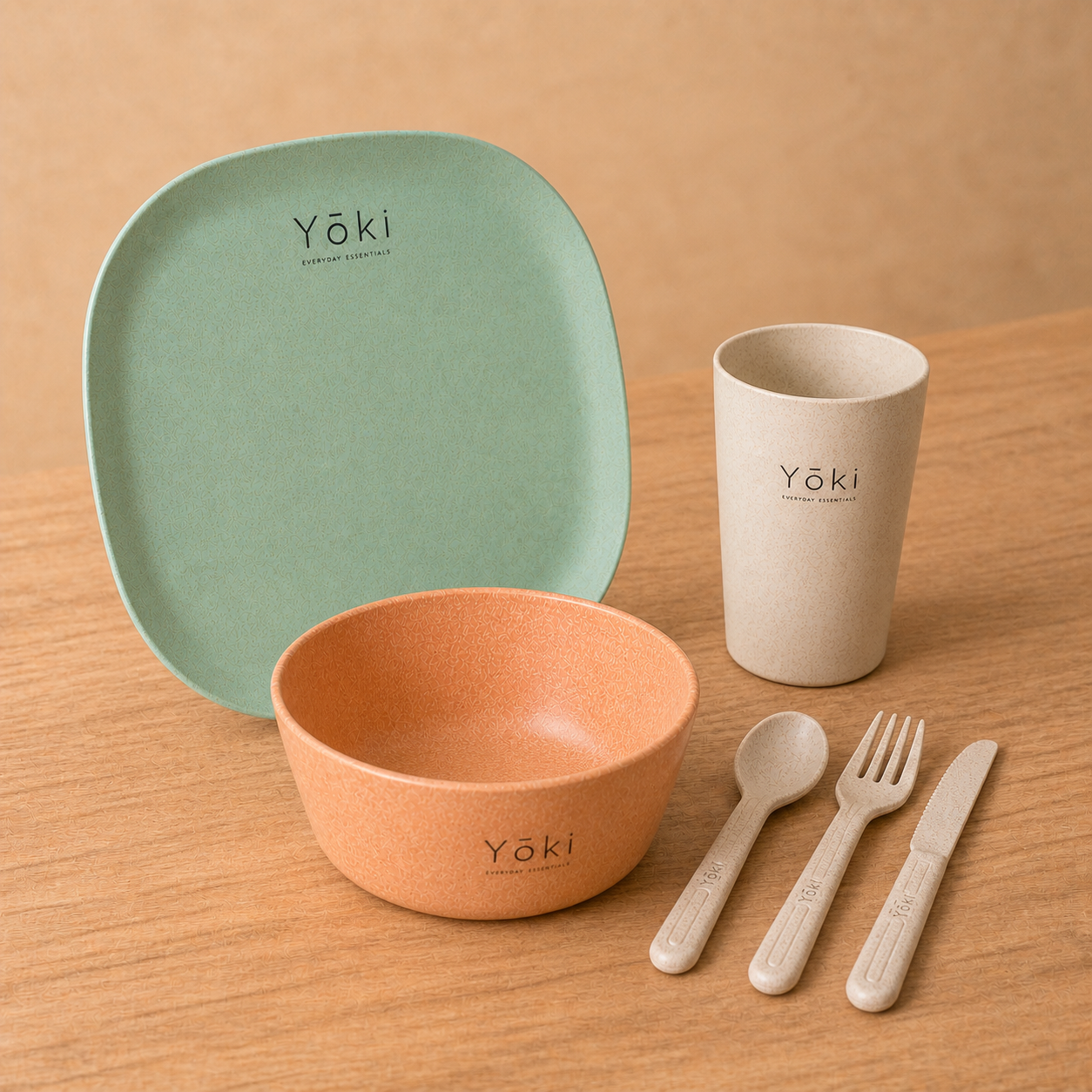 Zen Dinner Essentials - Wakaba plate, alternate angle