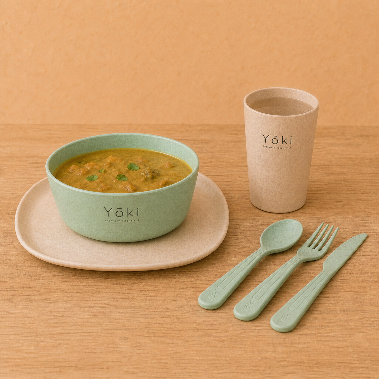 Zen Dinner Essentials - Kinu plate, in use