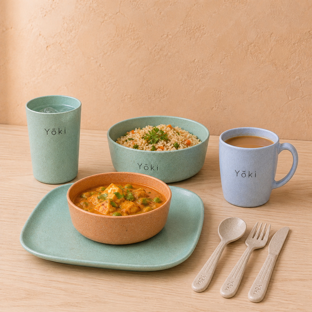 Nichijo Daily Essentials - Wakaba plate, in use