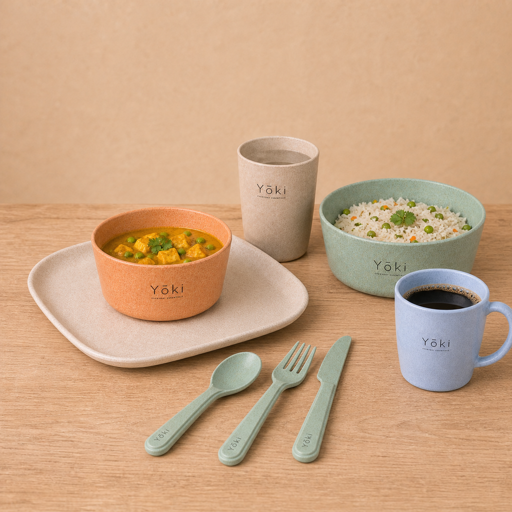 Nichijo Daily Essentials - Kinu plate, in use